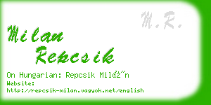 milan repcsik business card